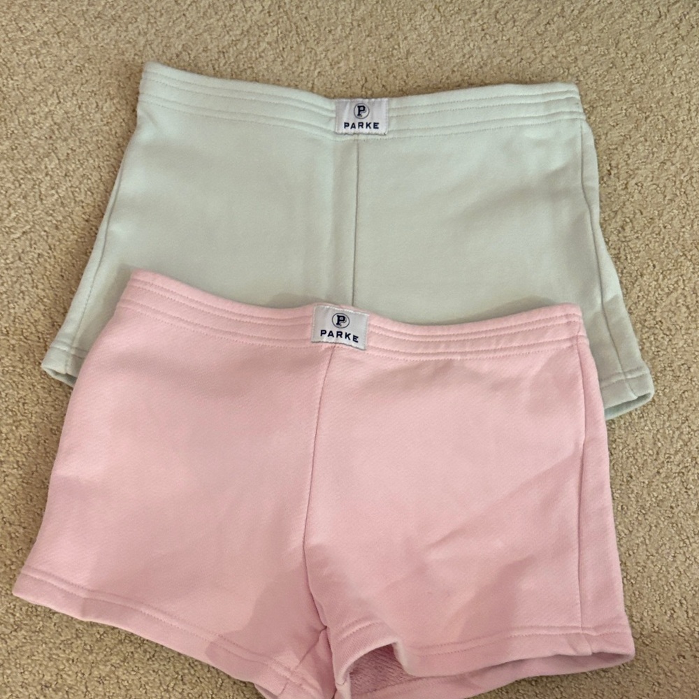 Parke Pink and Light Green Shorts Set